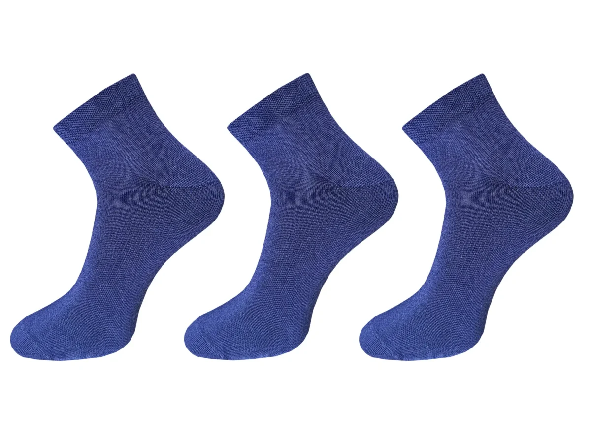 combed cotton neo blue ankle socks for men preview